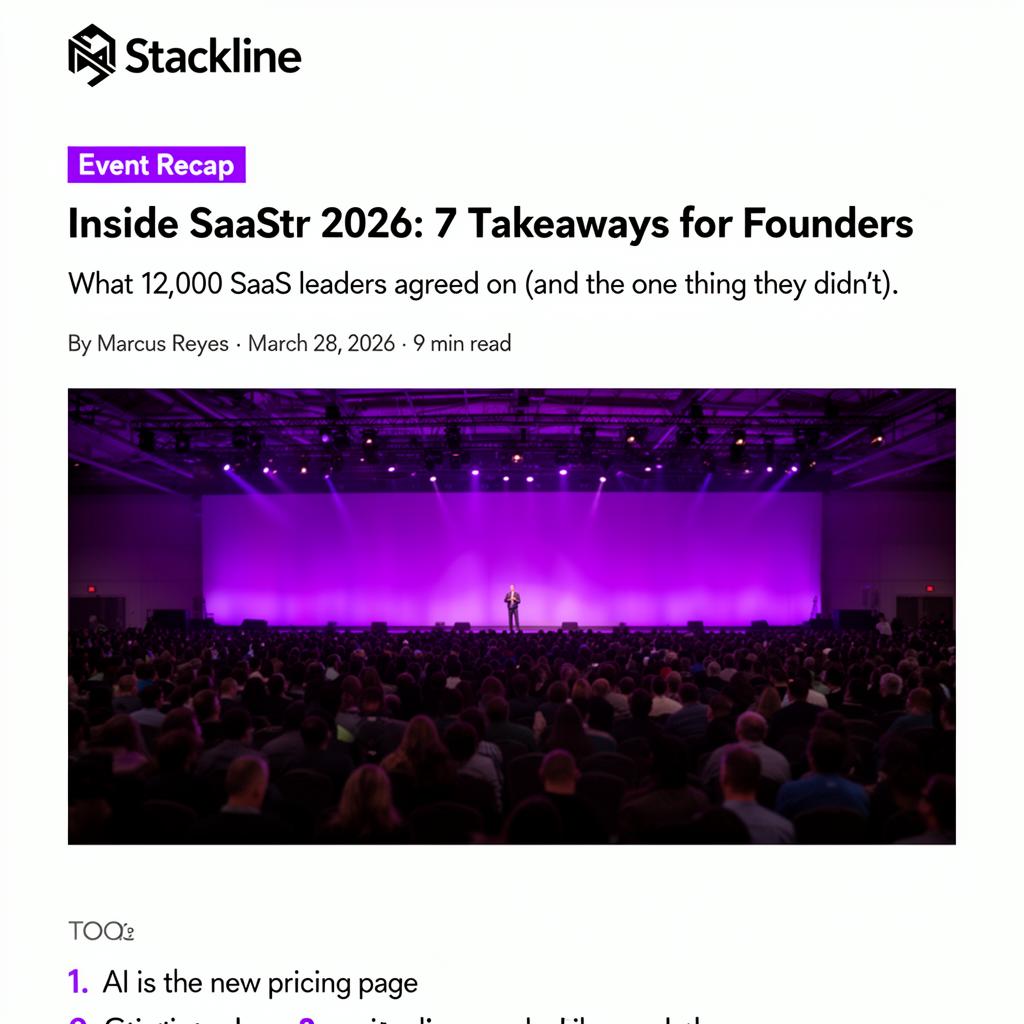 Stackline — Event recap (B2B SaaS)